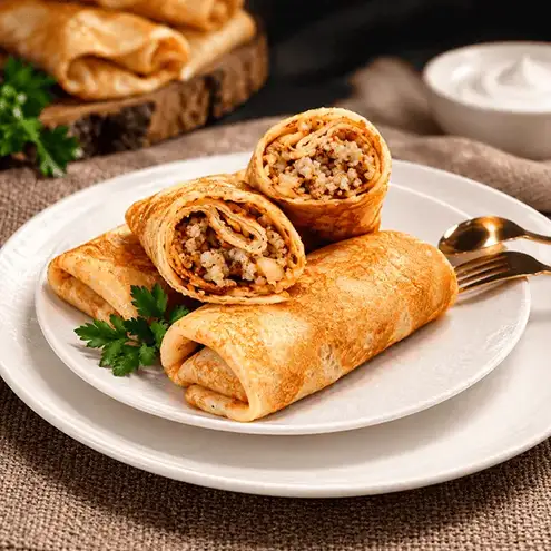 Блинчики с мясом